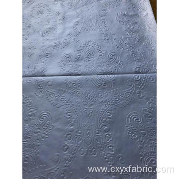 Polyester white 3d emboss microfiber fabric